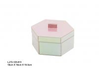 Colorful gradient glass hexagonal glass jewelry box