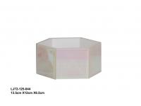 Colorful hexagonal glass jewelry box