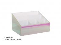 Pink heart packaging girl jewelry clear glass ring box