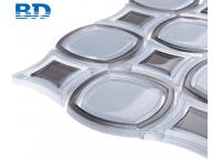 Square O Water Jet Glass Mosaic