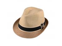 Splicing paper straw fedora straw hat