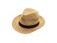 Natural mat grass color straw hat
