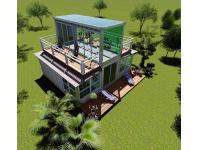 2 story Custom size chinese expandable portable prefab expandable container house