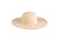 embroidered paper braid floppy hat