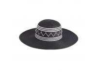 black paper braid floppy hat