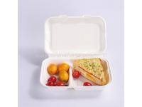 9 inch biodegradable clamshell food fast food sugarcane bagasse containers