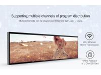 lcd long display 4k commercial buildings digital signage  restaurant mall digital signage