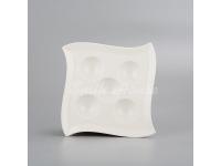 Square eggs ceramic plates