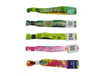 13.56M Ultralight Custom Printing NFC Fabric Wristband  festival wristbands for sale