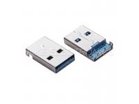 Standard USB 3.0 A Type Male Part，Mount PCB & DIP type with Position posts