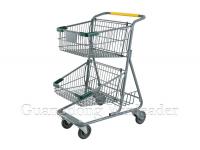 YLD-MT073-1F Two Basket Shopping Cart