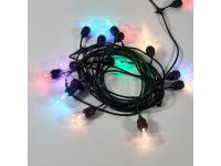 RGB, 15 E27 SUSPENDED SOCKET, OUTDOOR COMMERCIAL WEATHERPROOF STRING LIGHT, S14 BULBS