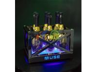 Metal Frame LED Ice Bucket with Laser Lighting  LED Ice Bucket