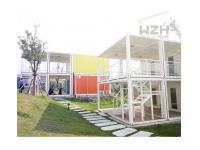 Low cost interior design office solar power prefab flat pack container home house