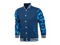 Hot Custom New HIgh Quality Cotton Color block Men Blank Varsity Baseball Track Bomber Jacket