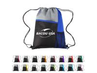 Mesh Pocket Tricolored Drawstring Sports Pack