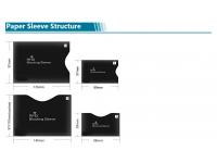 Paper 13.56mhz RFID Blocking Card Sleeve Protector for scanning