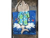 Cotton Kids Wholesale Hooded Poncho baby hooded Beach Towel YKT7058