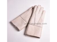 Wholesale customized hand-sewing winter warm women men sheepskin gloves