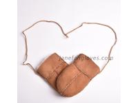 Genuine Fur Gloves Kids Sheepskin Mittens Real Fur Sheep Leather Gloves