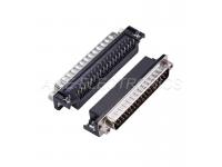 DR 37PIN,Male parts,90 degree, Stamp Contact,2 rows,with rivet & screws