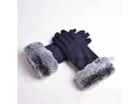 New Fashion China winter Ladies Woolen Winter Gloves with fur trim