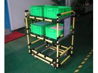 Beige material trolley