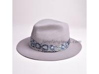 High quality fedora women hats cheap personalize felt hats with buckle