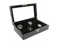 Collection classical black watch case storage display box  watch storage display box  High Quality Watch Boxes