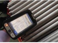 Duples 2205 stainless steel pipes under test