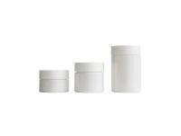 2oz Opaque White Child Resistant PET Plastic Jars