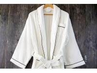 China Supplier 100% Cotton Jacquard Weave Terry Bathrobe
