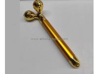 Battery Power Double Ball Gold Facial Massager   gold face massager  facial massager kit Distributor