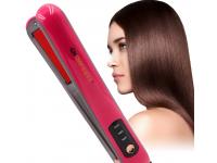 2in1 temperature control wireless straight hair clip ceramic electric splint USB charging hair straightener curler
