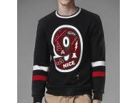 Wholesale Logo Printed Cotton Mens Crewneck Oversized Sweatshirts