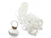 Boomwow 6m No Mess Paper Party Throw Streamers with Handle-White