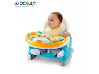 3 in 1 portable dining feeding baby table chair with music light