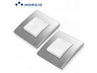 K310 Stainless/ Acrylic/ PC /Glass Silver and Golden Euro BS Standard Wall Electric 2P+E Socket Outlet and Square/Circle