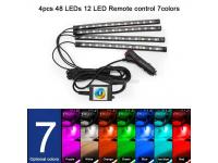 One drag four RGB colorful atmosphere lights 5050-12 / 18smd [soft]  Atmosphere lamp for car   Atmosphere lamp