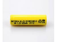 Ni-Cd Battery Cell AA 600mAh 1.2V