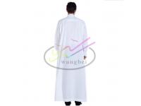 White and dyed 100% Polyester Arabian robes fabric