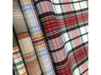 CVC check and stripe shirt fabric