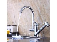 Copper pull basin faucet cold and hot mix water bath basin faucet