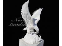 Marble eagle sculpture
