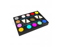 ES-PO-011 12 Customized Color and 2 Brushes 4 Sponges 1 Glitter