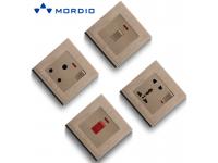 Golden UK Standard BRISTOL 1gang Switch Light and 5pin Multiple Sockets with 2.1A USB Outlets