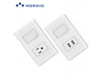 Professional wholesaler supply new design electrical modular American standard light switch and socket 125V/250V