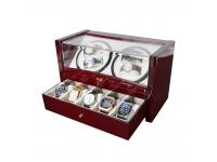 Custom Watch Shaker 4+5 Luxury Wooden Watch Winder For Home Use Or Collection Black Color Watch Winder Wooden
