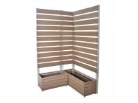 DIY wood plastic composite wpc fence with flower box