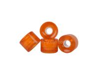 pu wheels for skate board 60*45 transparent orange  custom logo pu pulley for skateboard